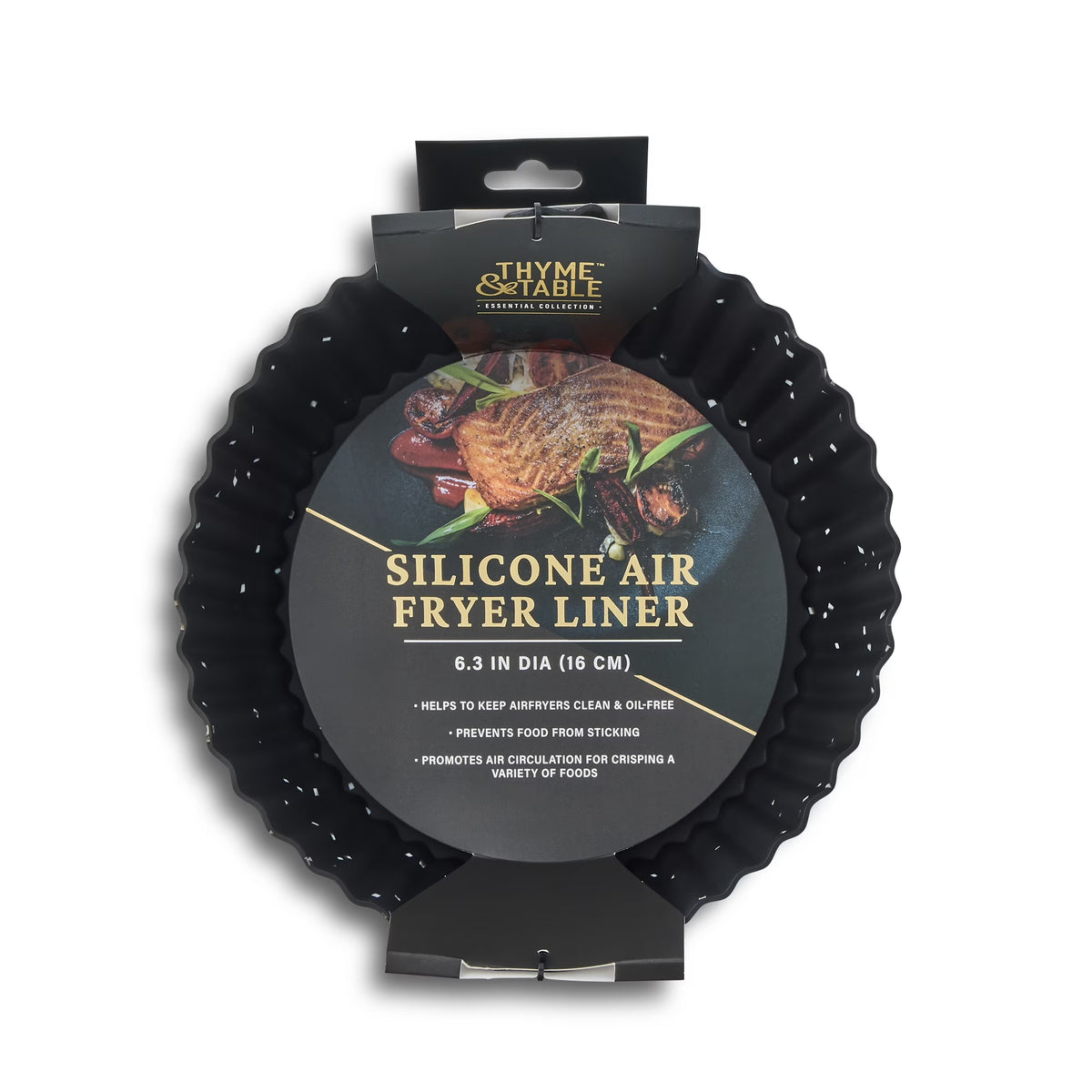 Thyme & Table 6.3" round Silicone Air Fryer Liner, 1 Count per Pack