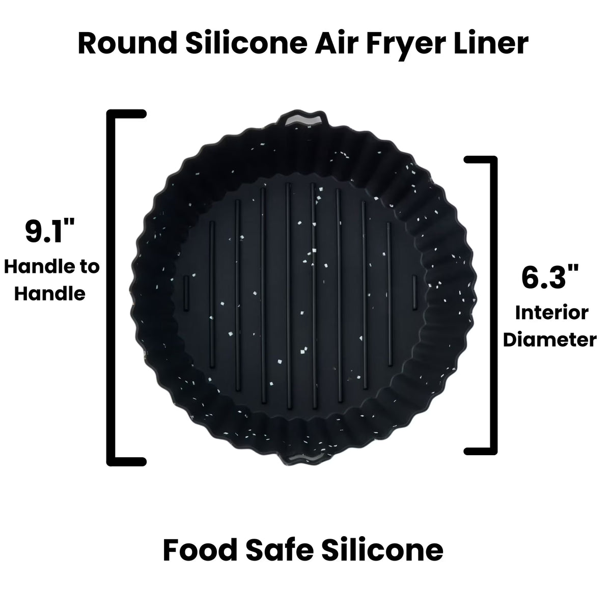 Thyme & Table 6.3" round Silicone Air Fryer Liner, 1 Count per Pack