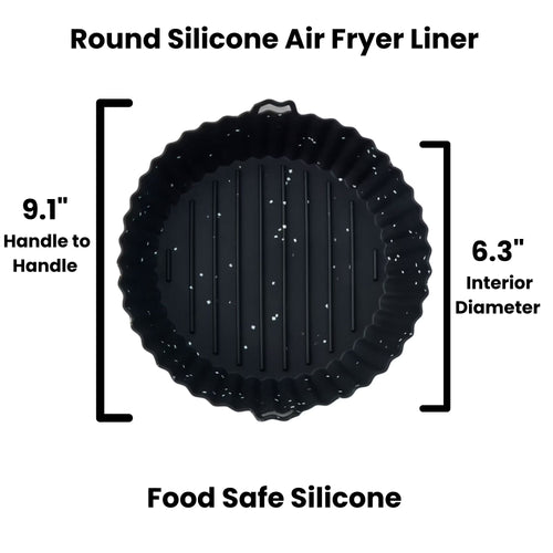 Thyme & Table 6.3" round Silicone Air Fryer Liner, 1 Count per Pack